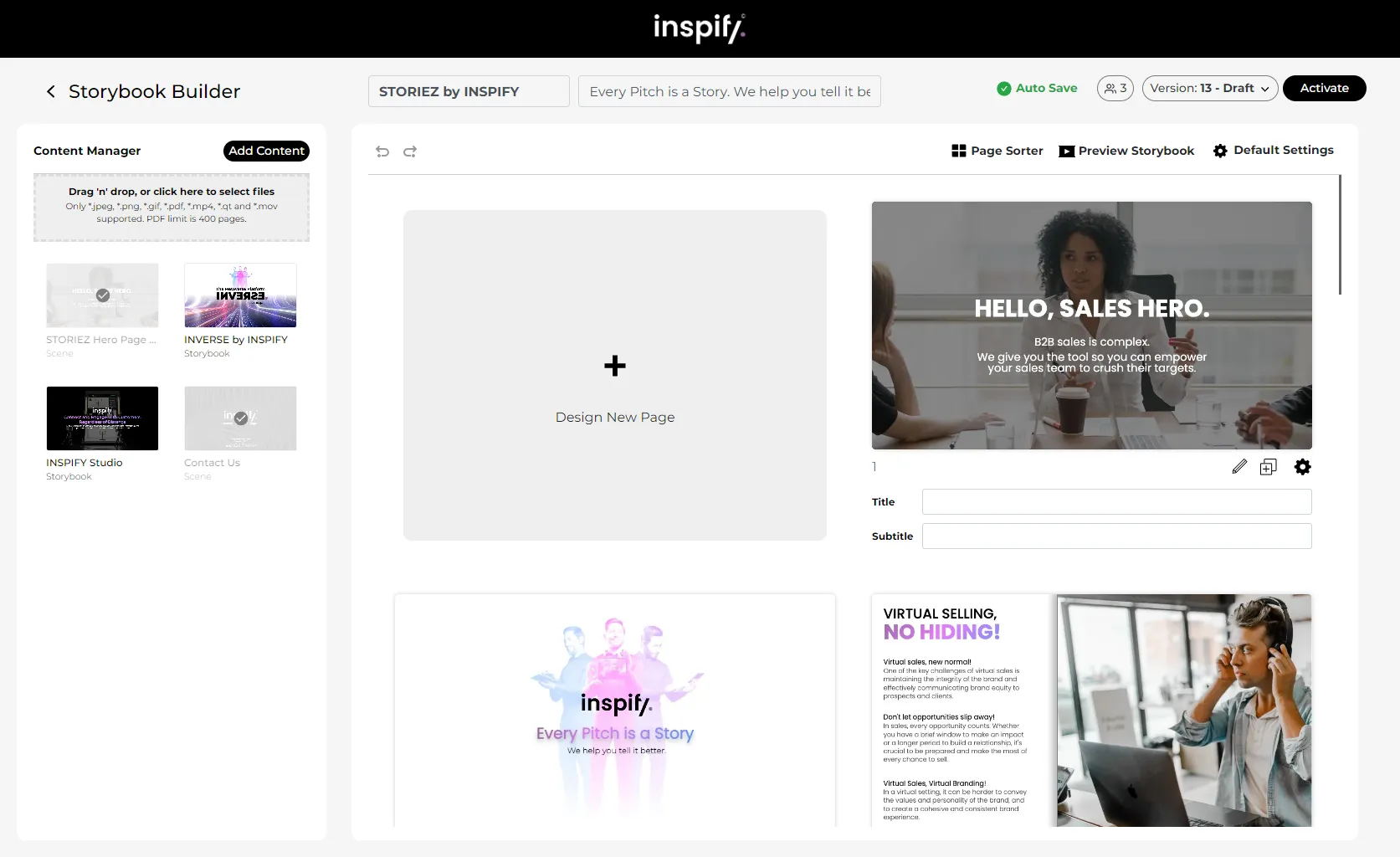 Storiez.io, plate 1